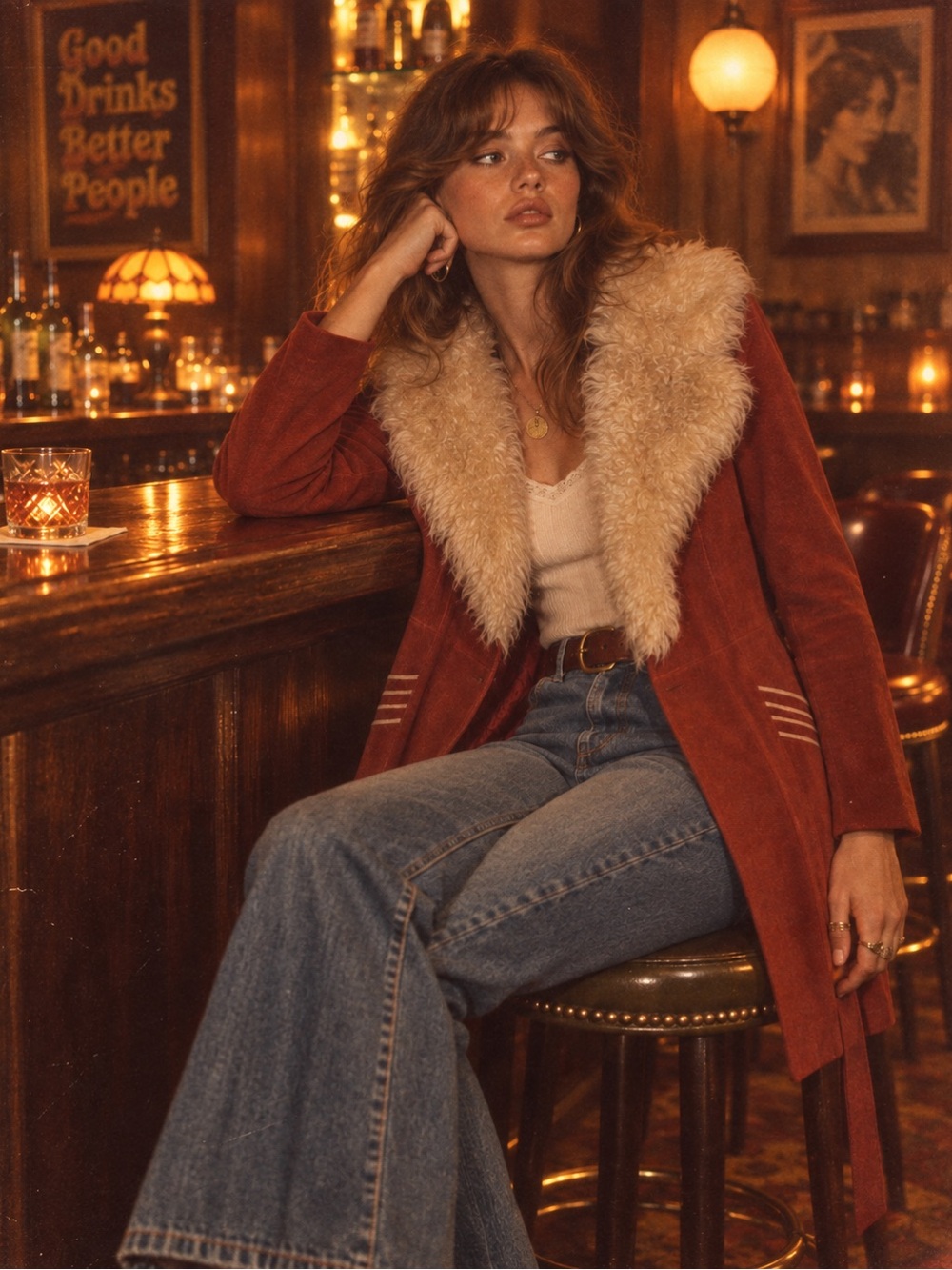 Genuine Vintage Suede Leather Penny Lane Jacket